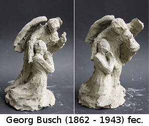 Schutzengel mit kniendem Mädchen