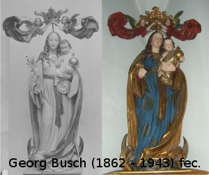 Madonna, Krone von Engeln gehalten