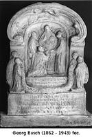 Bild von Ein Priester kniet vor Christus / Grabmal-Entwurf